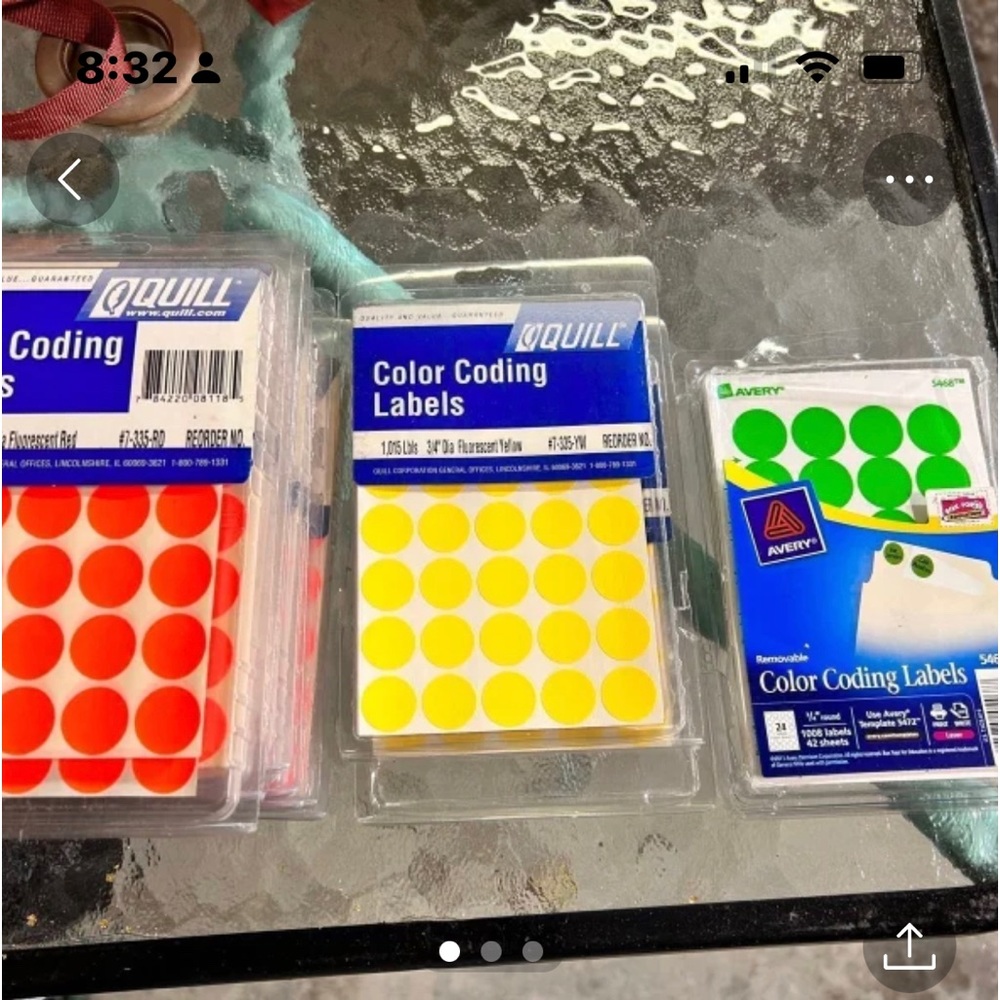 Avery/Staples Color coding Stickers 3/4”